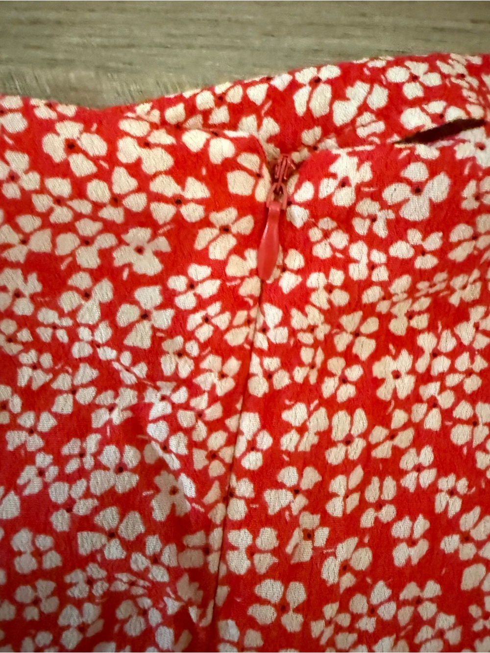 Mango Slit Red Floral Maxi Skirt - Picture 6 of 6